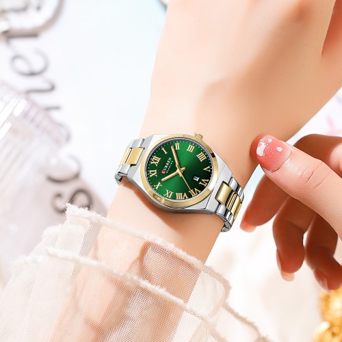 Curren 9095 CH For Women – toton green