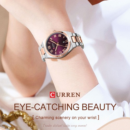 Curren 9095 CH For Women – Rose Purple